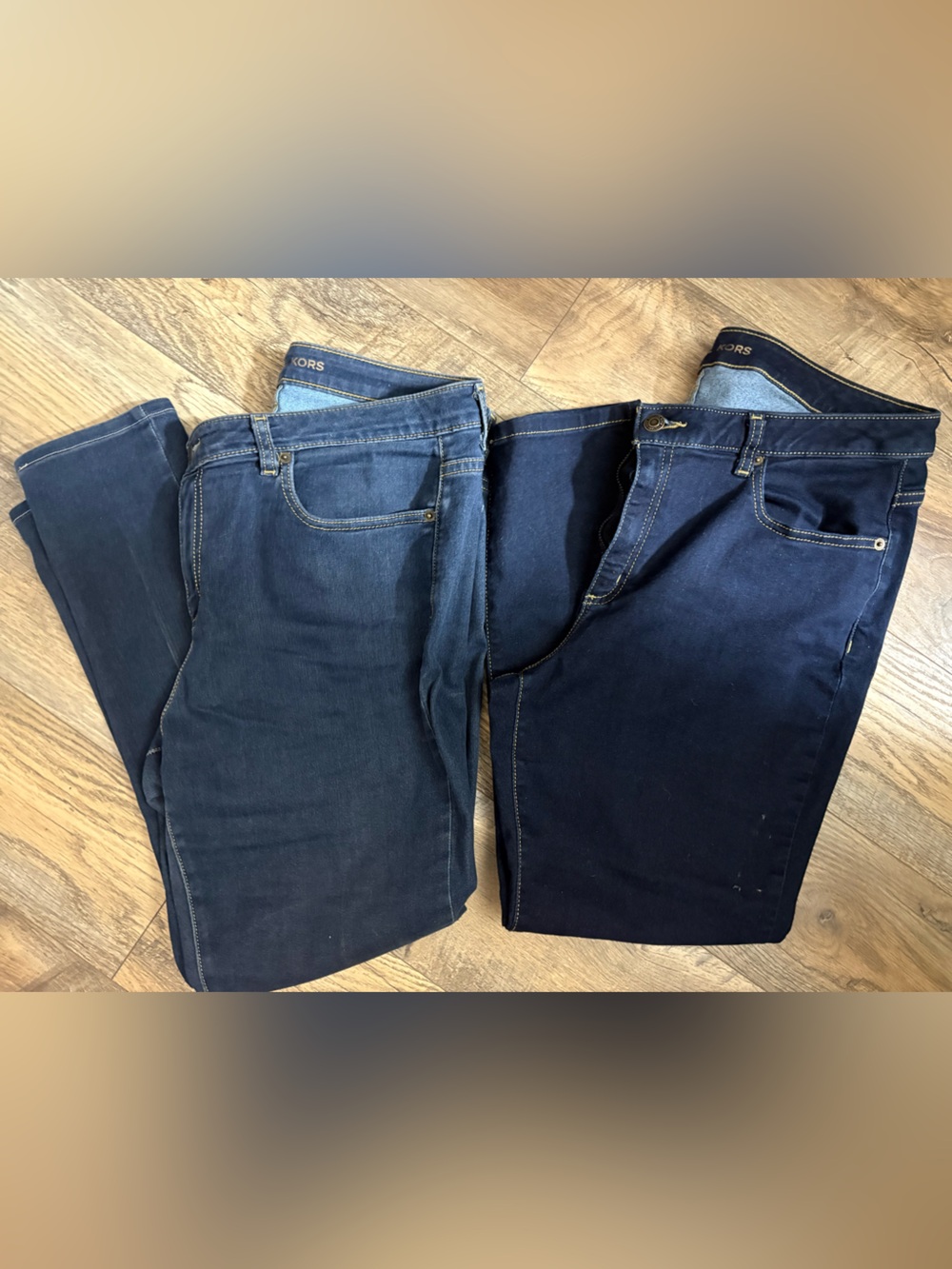 Michael Kors Women's Slim Straight Jeans in Dark Blue and Navy bundle - Picture 1 of 8